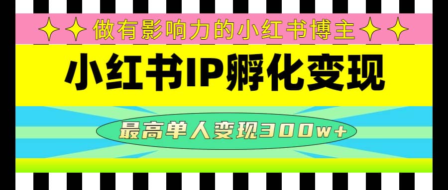 某收费培训-小红书IP孵化变现：做有影响力的小红书博主-宝籍资源