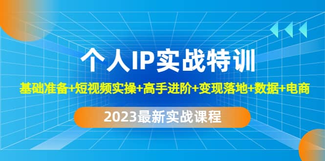 2023个人IP实战特训：基础准备+短视频实操+高手进阶+变现落地+数据+电商-宝籍资源