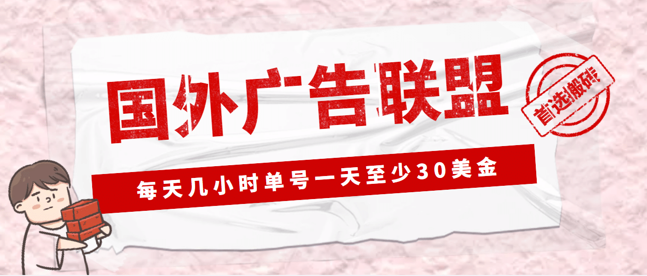 外面收费1980最新国外LEAD广告联盟搬砖项目，单号一天至少30美元(详细教程)-宝籍资源