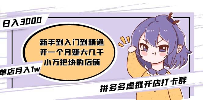 拼多多虚拟开店打卡群：入门到精通（昨日群里有小伙伴3000+）2月26更新-宝籍资源