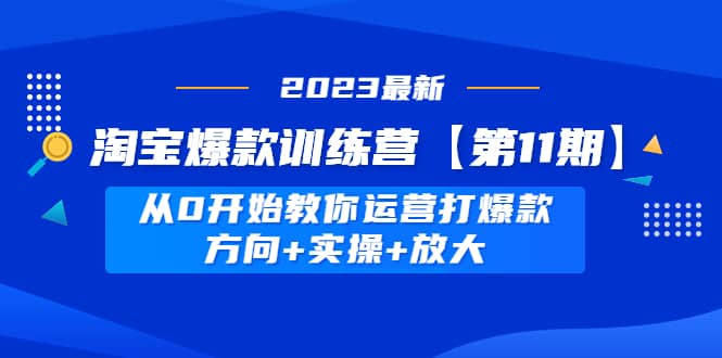 淘宝爆款训练营【第11期】 从0开始教你运营打爆款，方向+实操+放大-宝籍资源