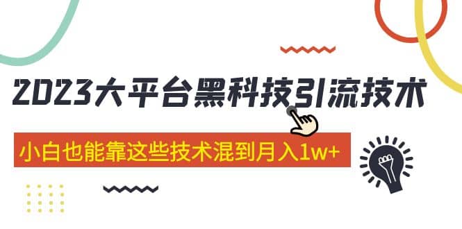 价值4899的2023大平台黑科技引流技术 29节课-宝籍资源