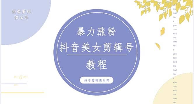 抖音快手暴力涨粉美女混剪视频教程 百分百过原创图片教程 附带违规申诉方法-宝籍资源