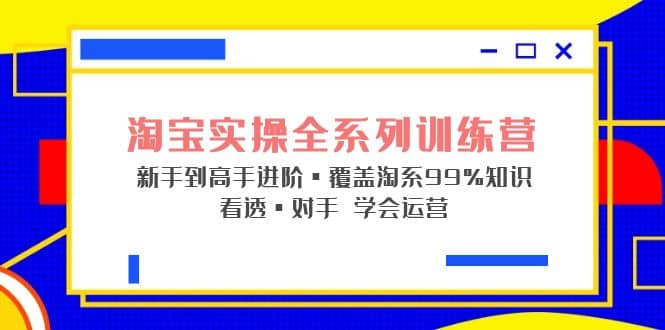 淘宝实操全系列训练营 新手到高手进阶·覆盖·99%知识 看透·对手 学会运营-宝籍资源