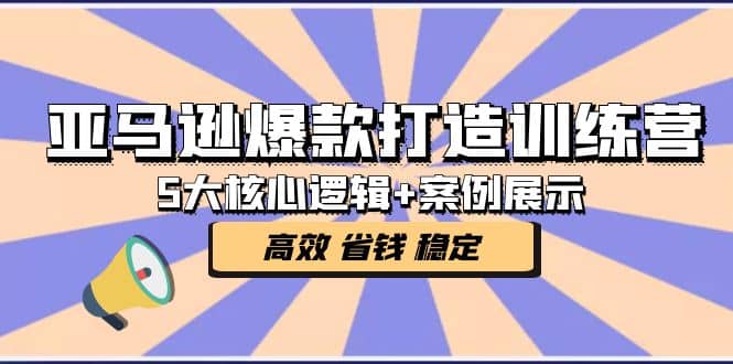 亚马逊爆款打造训练营：5大核心逻辑+案例展示 打造爆款链接 高效 省钱 稳定-宝籍资源