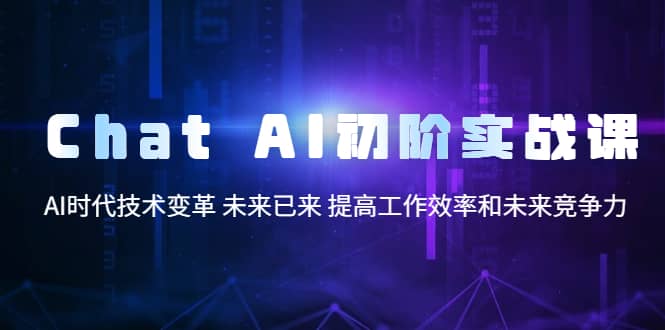 Chat AI初阶实战课，AI时代技术变革 未来已来 提高工作效率和未来竞争力-宝籍资源