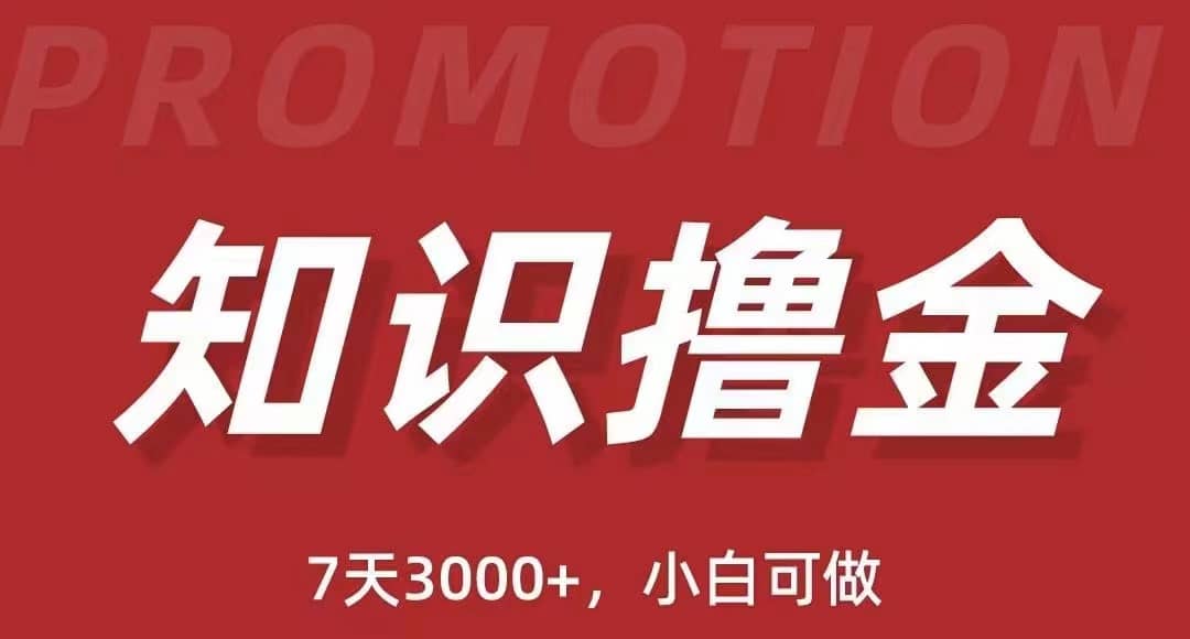 抖音知识撸金项目：执行力强当天见收益(教程+资料)-宝籍资源