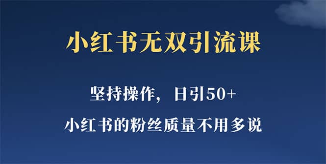 小红书无双课一天引50+女粉，不用做视频发视频，小白也很容易上手拿到结果-宝籍资源