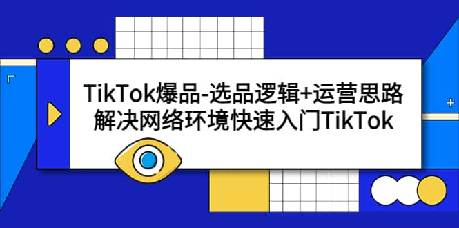 TikTok爆品-选品逻辑+运营思路：解决网络环境快速入门TikTok-宝籍资源