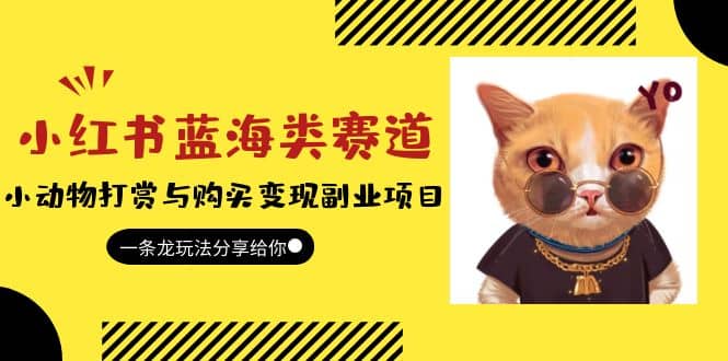 小红书蓝海类赛道：小动物打赏与购买变现副业项目，一条龙玩法分享给你-宝籍资源