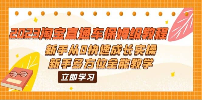 2023淘宝直通车保姆级教程：新手从0快速成长实操，新手多方位全能教学-宝籍资源