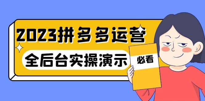 2023拼多多·运营：14节干货实战课，拒绝-口嗨，全后台实操演示-宝籍资源