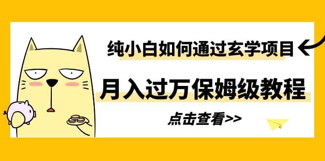 纯小白如何通过玄学项目月入过万保姆级教程-宝籍资源