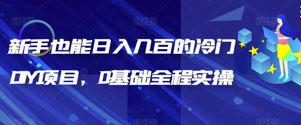 新手也能日入几百的冷门DIY项目，0基础全程实操【揭秘】-宝籍资源