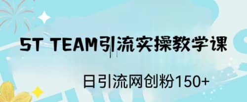 ST TEAM引流实操课，日引流网创粉100+-宝籍资源
