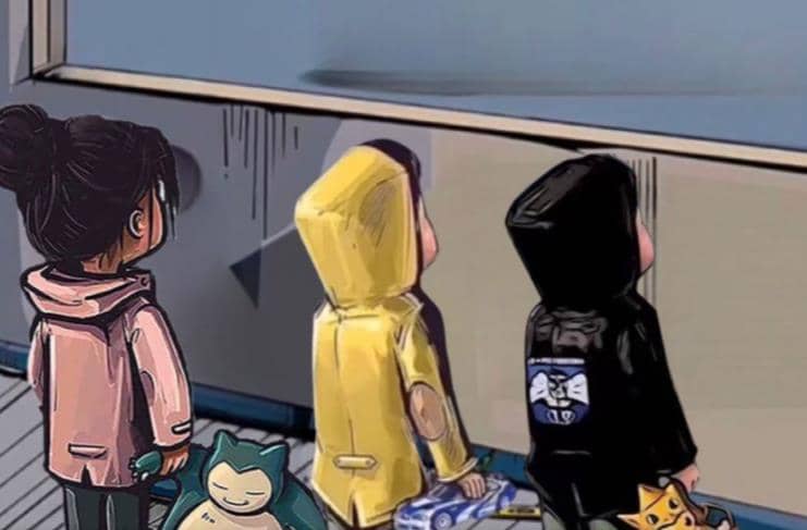 橱窗看车男孩汽车头像制作项目-宝籍资源