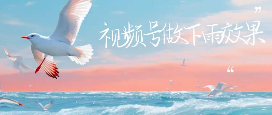 视频号做下雨视频一个账号一周涨粉10W+年入100w-宝籍资源