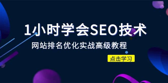 1小时学会SEO技术 网站排名优化实战高级教程-秒杀市面95%收费几千的SEO教程-宝籍资源