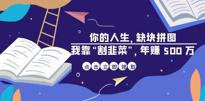 某高赞电子书《你的 人生，缺块 拼图——我靠“割韭菜”，年赚 500 万》-宝籍资源