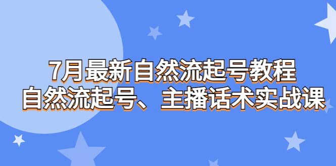 7月最新自然流起号教程，自然流起号、主播话术实战课-宝籍资源