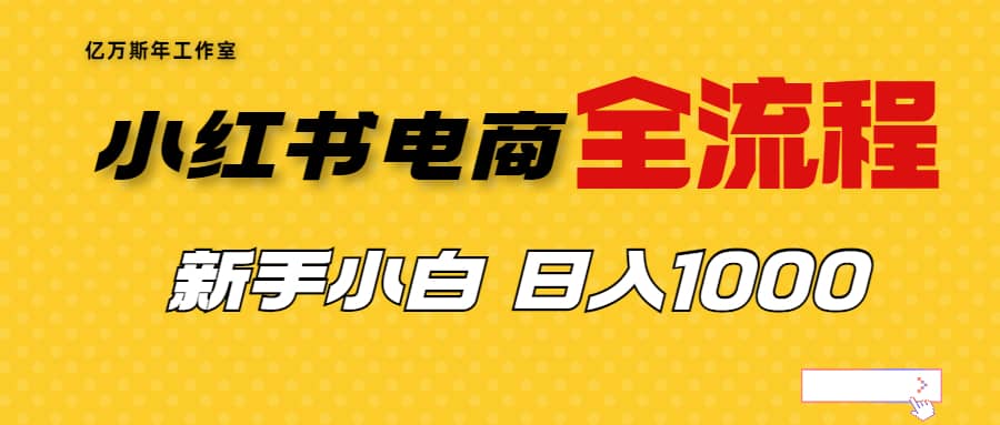 外面收费4988的小红书无货源电商从0-1全流程，日入1000＋-宝籍资源