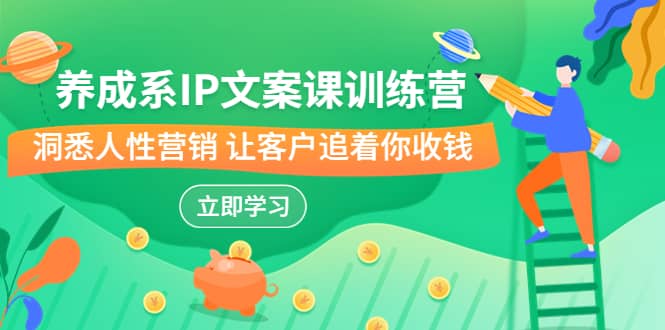 养成系-IP文案课训练营，文案心法的天花板 洞悉人性营销 让客户追着你收钱-宝籍资源