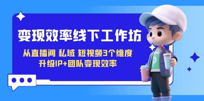 变现-效率线下工作坊，从直播间、私域、短视频3个维度 升级IP+团队变现效率-宝籍资源