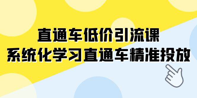 直通车-低价引流课，系统化学习直通车精准投放（14节课）-宝籍资源