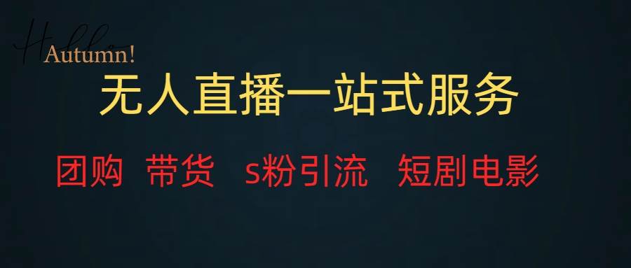 无人直播全套服务，变现稳定-宝籍资源