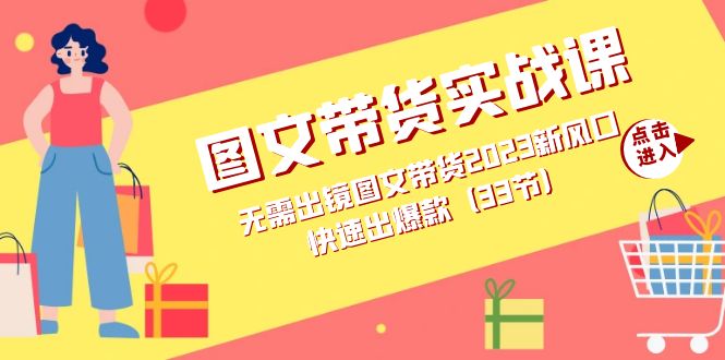 图文带货实战课：无需出镜图文带货2023新风口，快速出爆款（33节）-宝籍资源