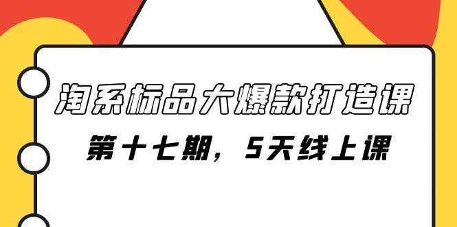 淘系标品大爆款打造课-第十七期，5天线上课-宝籍资源