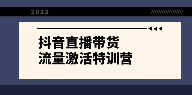 抖音直播带货-流量激活特训营，入行新手小白主播必学（21节课+资料）-宝籍资源