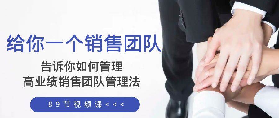 给你一个销售团队，告诉你如何管理，高业绩销售团队管理法（89节课）-宝籍资源