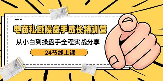 电商私域-操盘手成长特训营：从小白到操盘手全程实战分享-24节线上课-宝籍资源