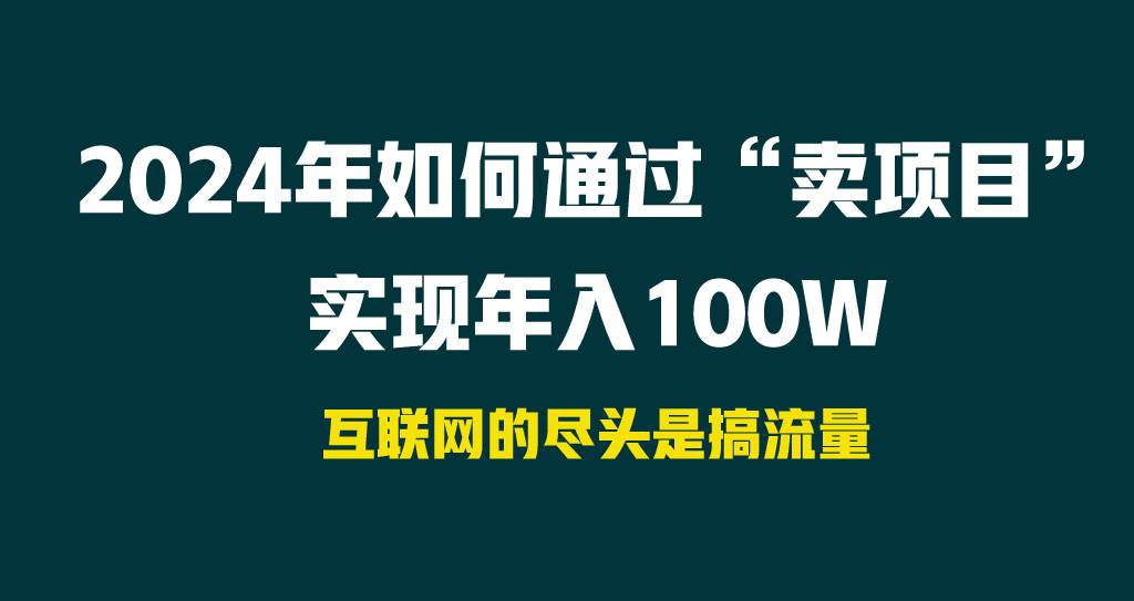 2024年如何通过“卖项目”实现年入100W-宝籍资源