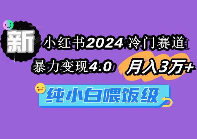 小红书2024冷门赛道 月入3万+ 暴力变现4.0 纯小白喂饭级-宝籍资源