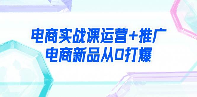 电商实战课运营+推广，电商新品从0打爆（99节视频课）-宝籍资源