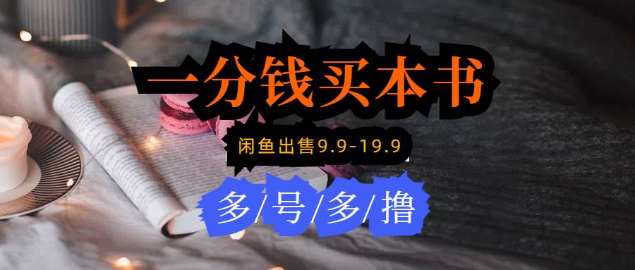 每天花1分钱买一本书，闲鱼出售9.9-19.9不等，多账号多撸 新手小白均可操作-宝籍资源