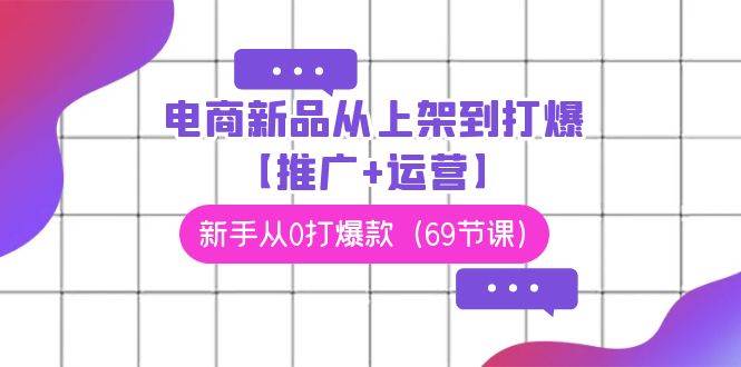 电商 新品从上架到打爆【推广+运营】，新手从0打爆款（69节课）-宝籍资源