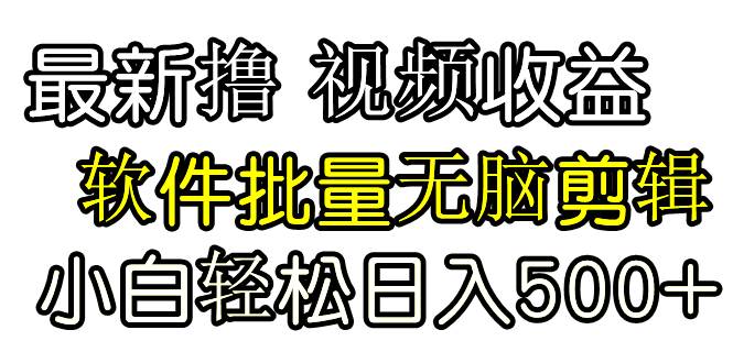 发视频撸收益，软件无脑批量剪辑，第一天发第二天就有钱-宝籍资源