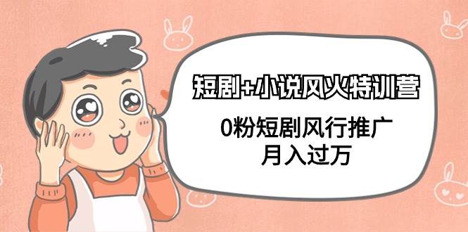 短剧+小说风火特训营，0粉短剧风行推广，月入过万（102节课）-宝籍资源