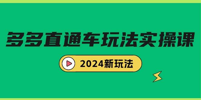 多多直通车玩法实战课，2024新玩法（7节课）-宝籍资源