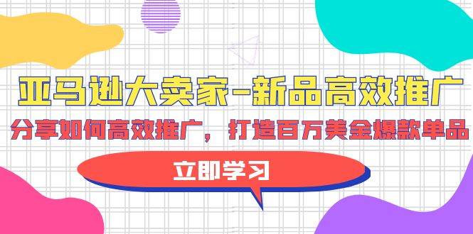 亚马逊 大卖家-新品高效推广，分享如何高效推广，打造百万美金爆款单品-宝籍资源