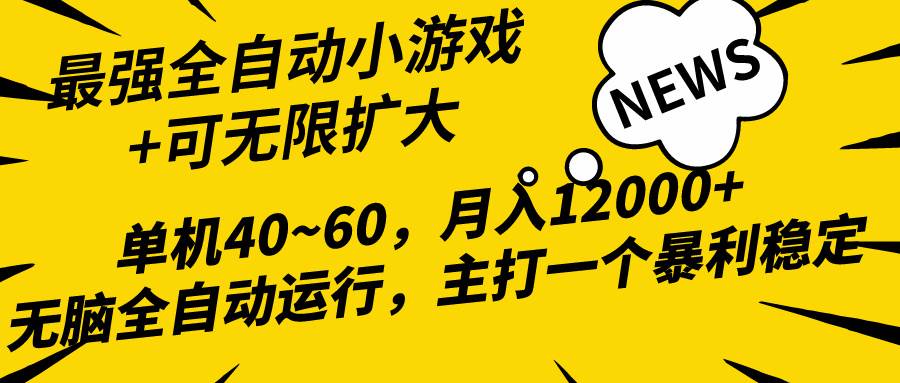 2024最新全网独家小游戏全自动，单机40~60,稳定躺赚，小白都能月入过万-宝籍资源