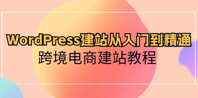WordPress建站从入门到精通，跨境电商建站教程-宝籍资源