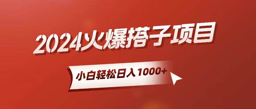 小白轻松上手，日入1000+，搭子项目-宝籍资源