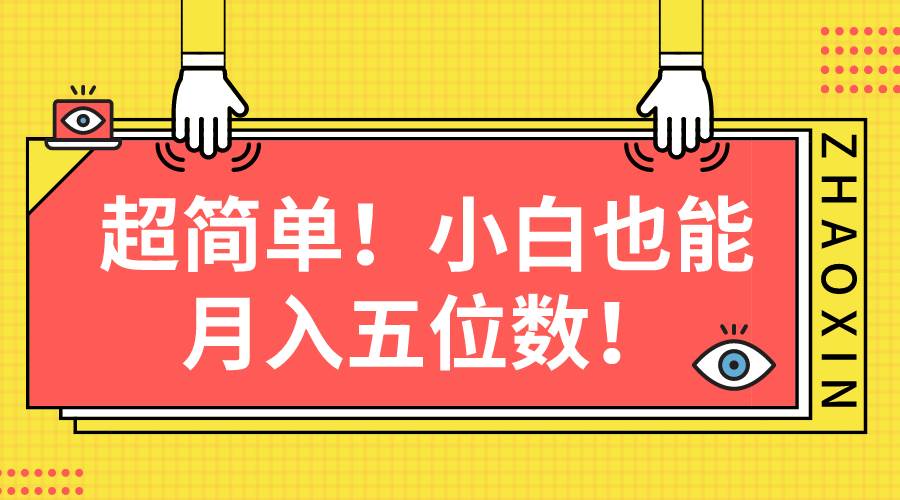 超简单图文项目！小白也能月入五位数-宝籍资源