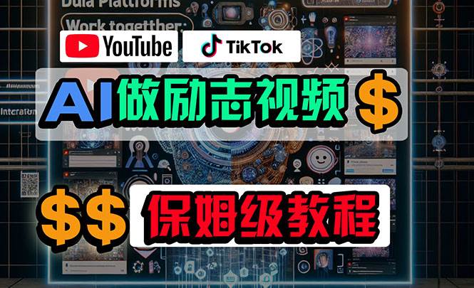 利用AI制作励志视频，在YouTube和TikTok赚钱，小白可做（附工具）-宝籍资源