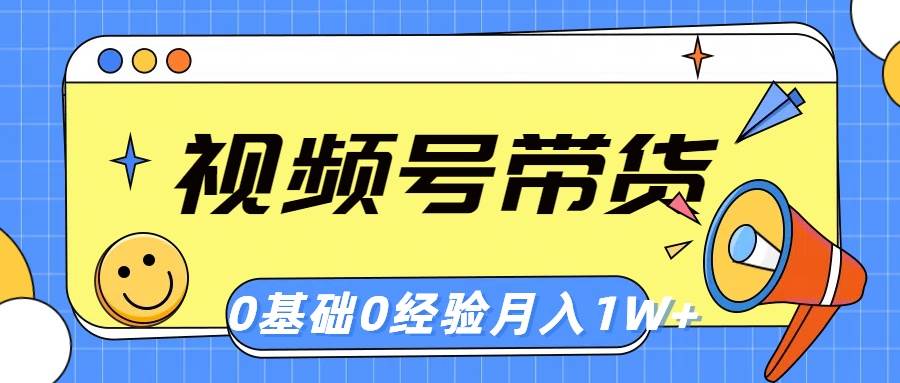 视频号轻创业带货，零基础，零经验，月入1w+-宝籍资源