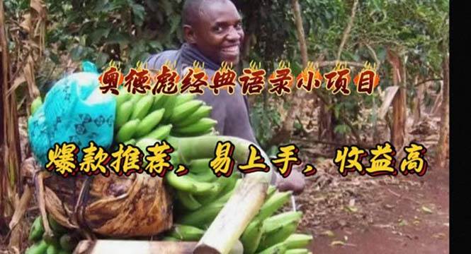 奥德彪经典语录小项目，爆款推荐，易上手，收益高-宝籍资源